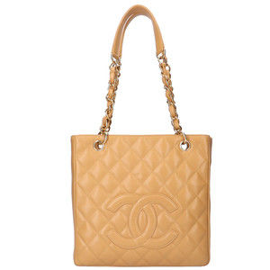 Chanel PST Chain Caviar Shoulder Bag Beige